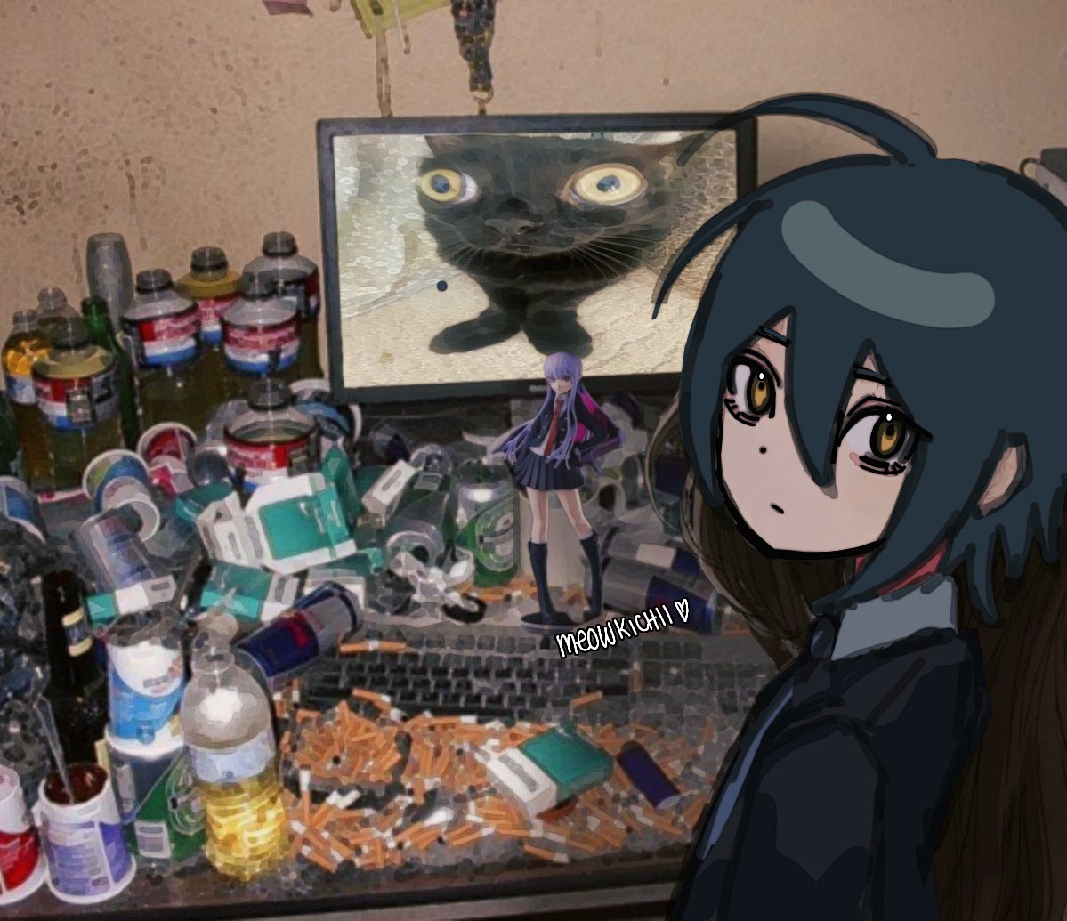 meowkichii's tweet image. This is actually canon
#danganronpa #kagehara #pregameshuichi