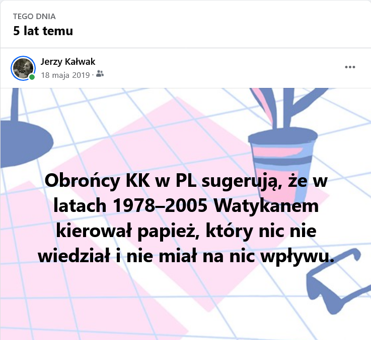 #zNarodowegoArchiwum 
Prawdopodobnie mają na myśli tego papieża, który tak im zachwalał wstąpienie do bezbożnej Unii Europejskiej.