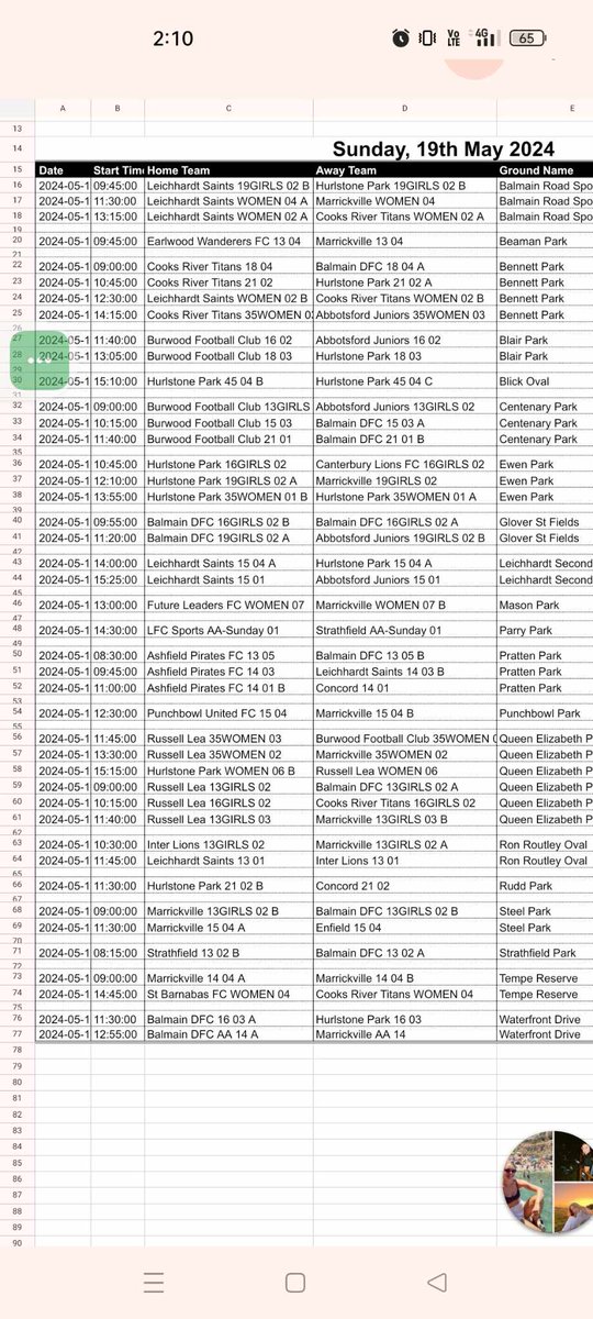 It's nice to believe the Matildas effect on soccer in this country, but here is the list of teams who have been told we simply don't have a ref tomorrow and to sort it out ourselves. (We have paid $440 in rego fees this year)