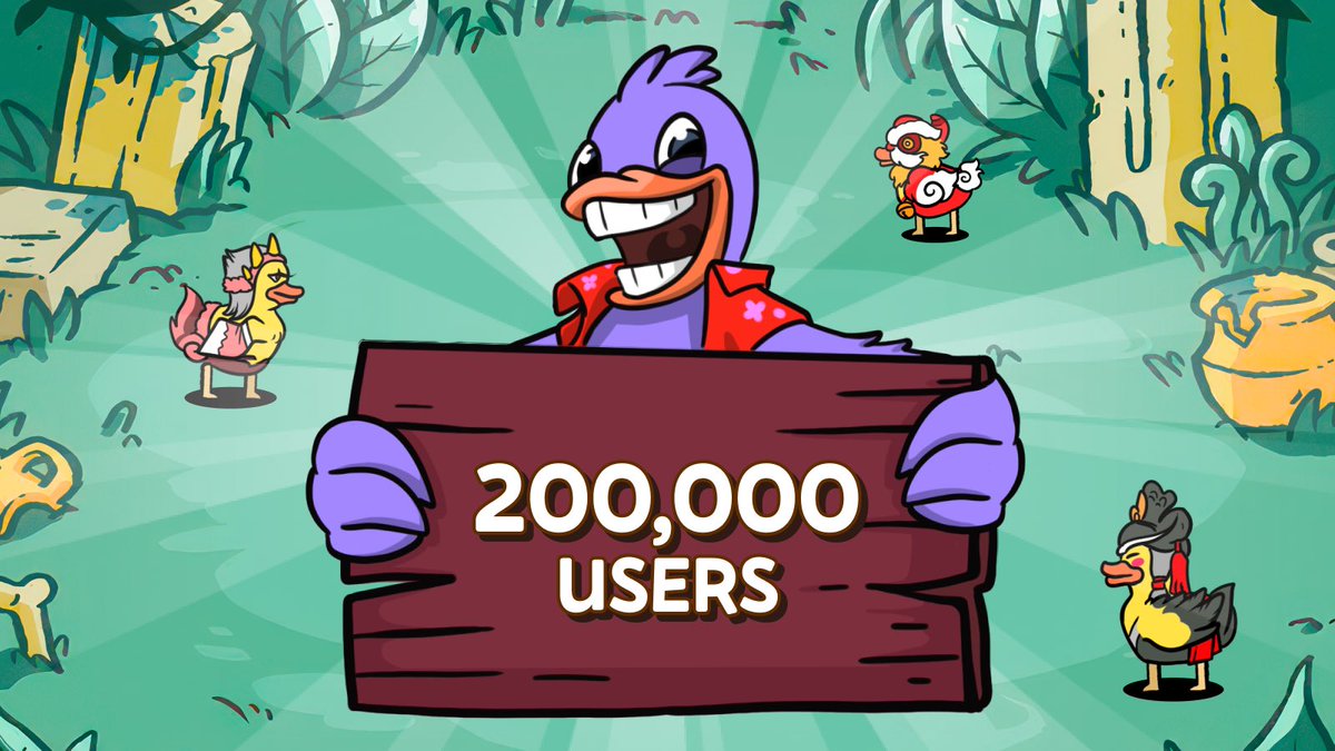 New milestone achieved 🔥🦆 ⌛ Only 2 weeks After the Official Release, QuackQuack has reached out to 200,000 USERS in Telegram Bot. Numbers don’t lie, we are growing bigger and quackier than ever 😎 Stay tuned for the big headline coming later today 💎 #QuackQuack 🦆🦆🦆