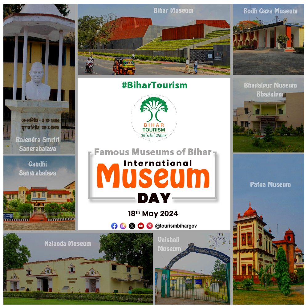 Celebrate International Museum Day by exploring the rich cultural heritage and history preserved in the museums of Bihar. Discover fascinating exhibits & learn about Bihar's glorious past. . . . #museum #museumday #patnamuseum #britishmuseum #bihar . . @tourismgoi