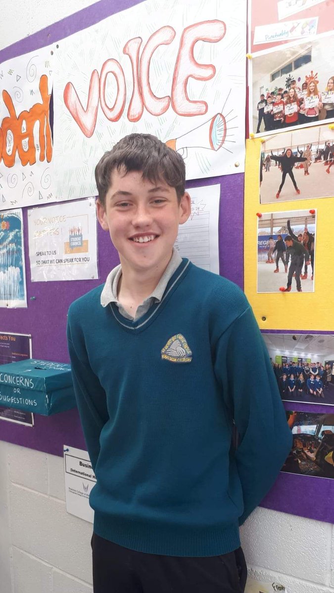 Well done to Ruairí Young, 2nd Yr, on winning a Munster GAA Gaeltacht Scholarship to Choláiste Íde in Dingle in July. Ruairí submitted his entry 'An t-imreoir is fearr liom' on Kilrush Shamrocks and Clare goalkeeper Stephen Ryan. Comhghairdeachas Ruairí! munster.gaa.ie/2024/04/scolai…