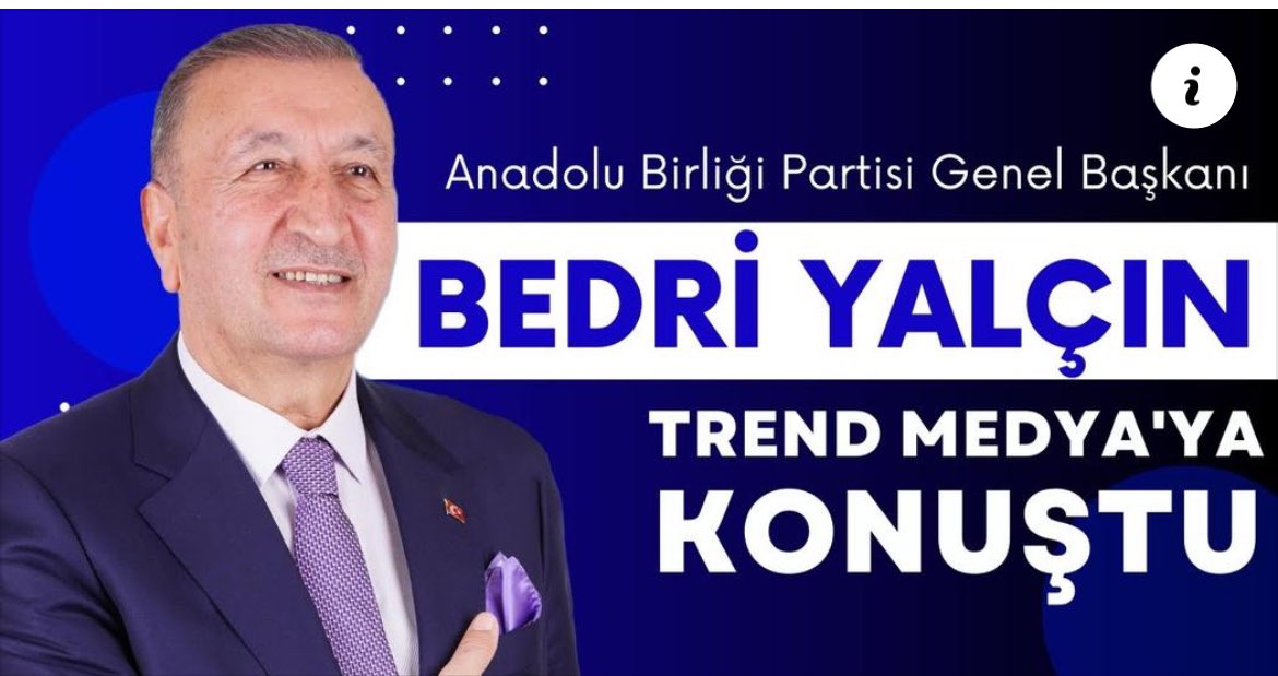 Anadolu Birliği Partisi (ABP) Genel Başkanı Bedri Yalçın’dan Önemli Çağrı.! youtube.com/live/8QBvcfqGO… #çağrı #sağlık #anadolu