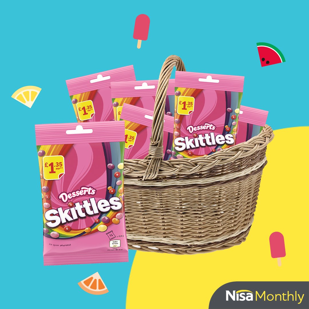 NisaLocally's tweet image. WIN with Skittles® and #NisaMonthly!

RT + let us know who you would share a bag of Skittles® Desserts with for your chance to WIN a case!

T&amp;amp;C&apos;s: spr.ly/6016db32w
#Nisa #skittles #Competition #MakeMoreOfSummer
