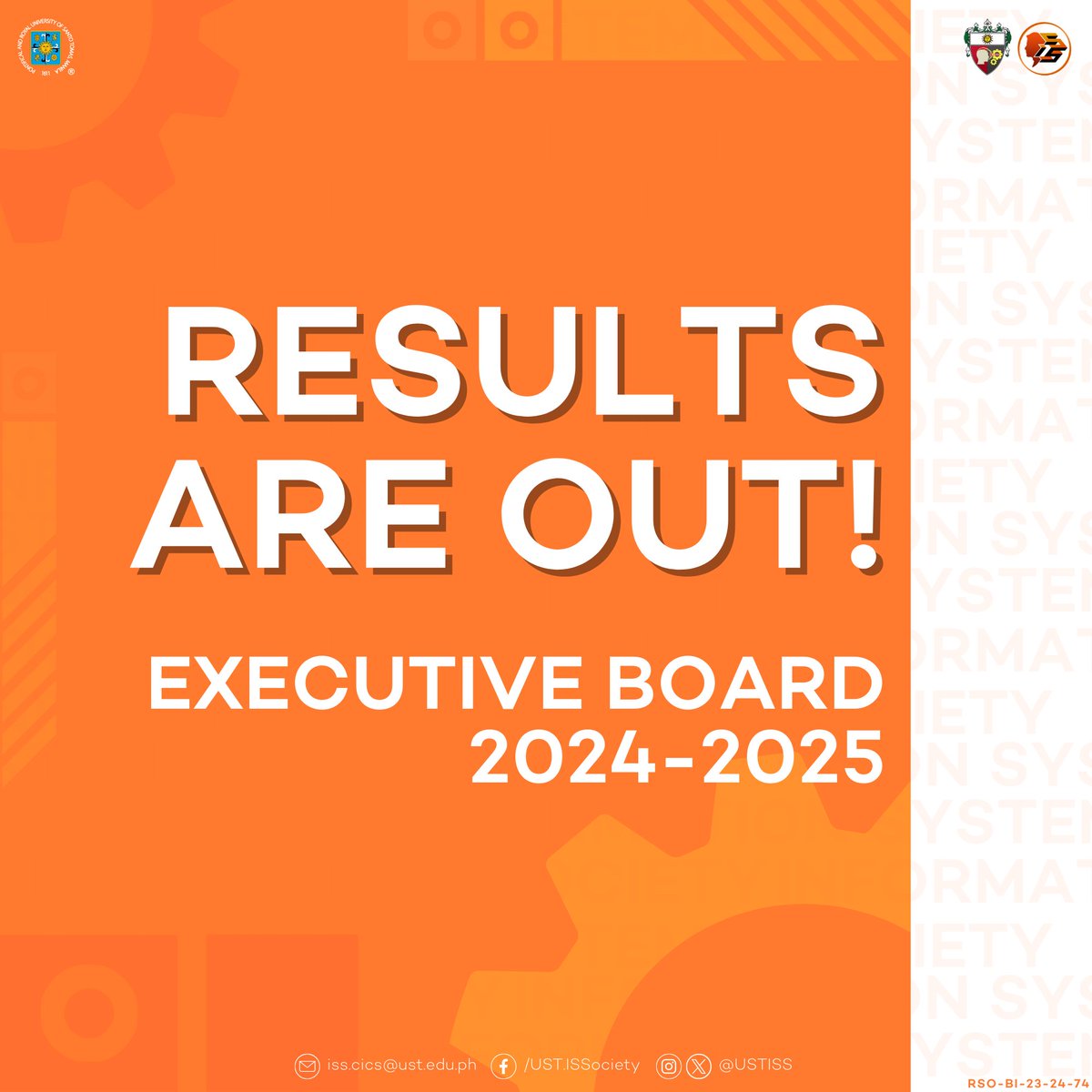 USTISS's tweet photo. Presenting: The newly hailed Executive Board members of the Information Systems Society, A.Y. 2024-2025! 🥳👏

The Information Systems community is extending our warmest congratulations and gratitude for accepting the quest of serving the people. 🎊 https://t.co/ip2p8hAMN7