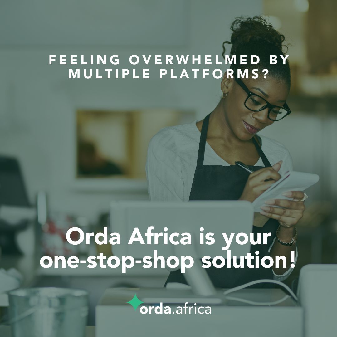 Restaurant Owners: Feeling overwhelmed by multiple platforms?  Orda Africa is your one-stop-shop solution!
✅Effortless Ordering.
✅Secure Payments.
✅Delivery Simplified.
✅Build Lasting Relationships.
✅Data-Driven Decisions.
Ready to transform your restaurant? 

#OrdaAfrica