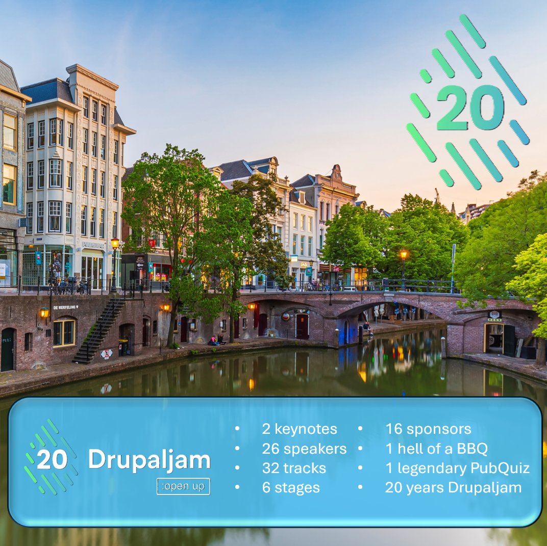 Are you ready for the tech event of the Netherlands covering innovations, knowledge, AI, Drupal 11, Accessibility, Workshops and 2 fantastic keynote speakers? 

Sign up now for Drupaljam :open up on june 12th in @defabrique in Utrecht.  🚀 

#Drupal #TechEvent #opensource