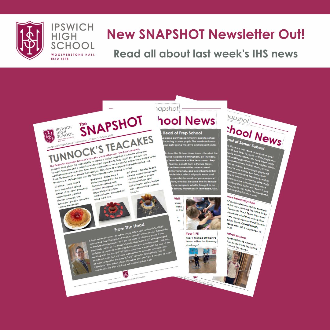Attention students, parents, and staff! The latest issue of our school newsletter, SNAPSHOT, is now available to read online! 📰 Don't miss out! Click the link to access your copy now: bit.ly/3K1WL7M