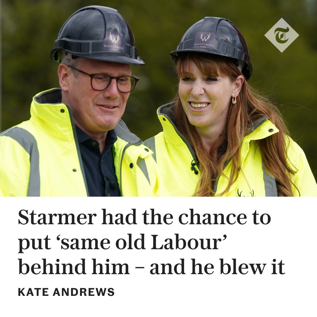 ✍️ 'Labour’s delicate response to a terrible idea exposes the leader’s biggest weakness' | Writes @KateAndrs Read the full column below ⬇️ telegraph.co.uk/business/2024/…
