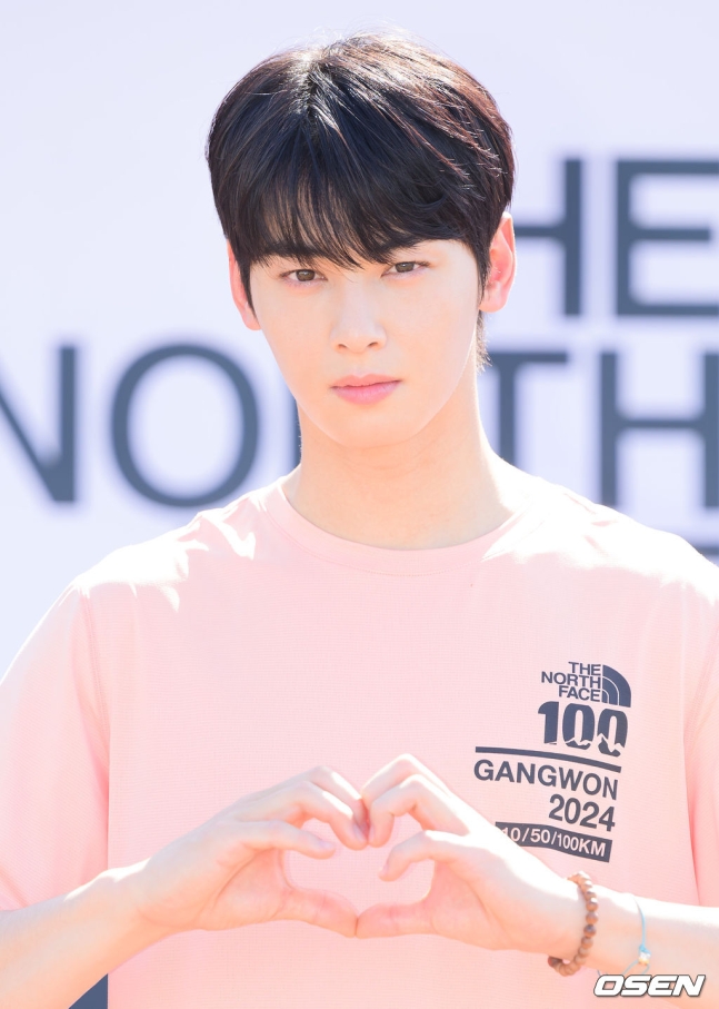 PHOTO】ASTRO チャウヌ「2024 THE NORTH FACE 100 GANGWON」に参加