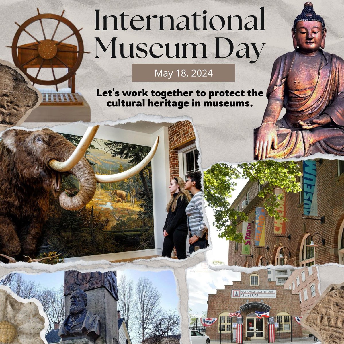 Today is together we must work together to protect our cultural treasures! @SIMuseum @SIKidsMuseum_ @SandyGroundHS @TibetanMuseum Visit your local museum! @CommishCumbo