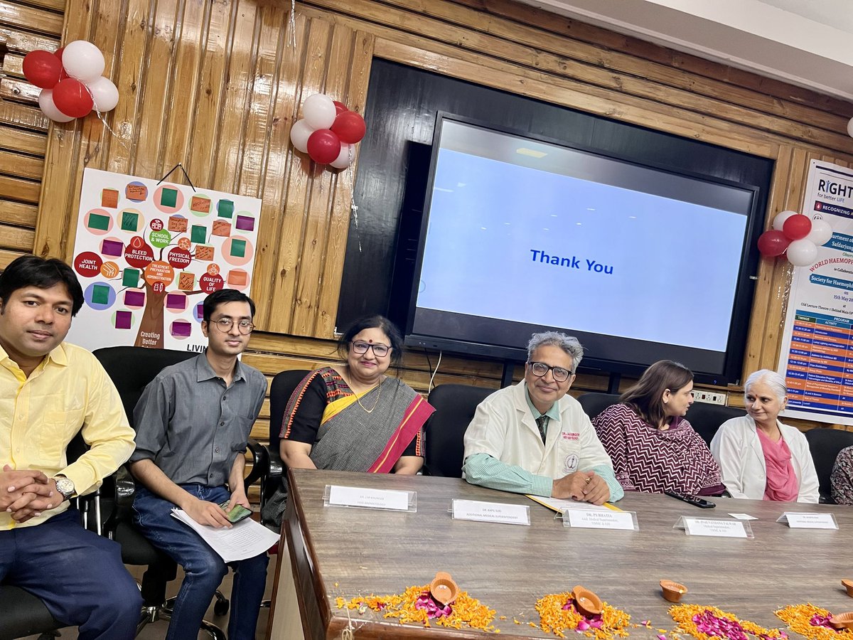 At VMMC & Safdarjung hospital for a talk on Psychosocial Support in BD and celebrating World Hemophilia Day at the newly opened Day Care Centre #Bleedingdisorders #worldhemophiliaday