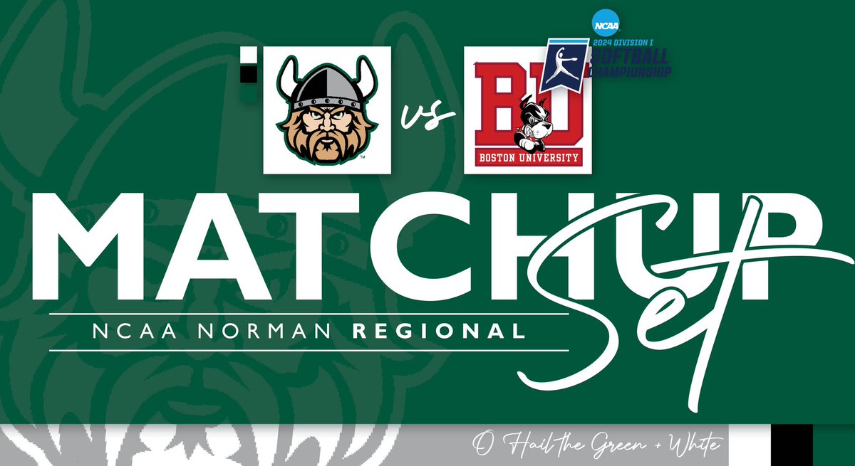 Good morning Viking fans! Our second NCAA Tournament matchup is SET!! We will take on Boston University in an elimination game this afternoon. ⏰: 5:30 p.m. EST 📺: ESPN+ #GoVikes💚