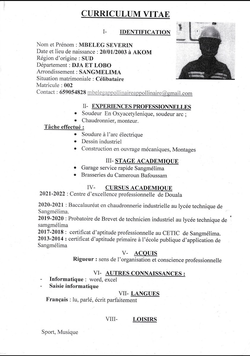 Bonjour, s'il vous plaît aidez ce jeune étudiant à obtenir un stage.
J'ai été touchée parce qu'étant dans un groupe, sans me connaître il m'a ib pour demander si je pouvais l'aider.
Rt's appréciés 🙏