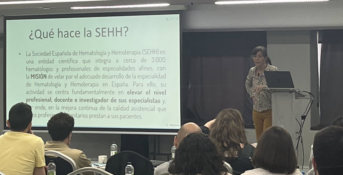 #SEHHJoven La secretaria general de la @sehh_es @MoradoHemato anima a los #hematólogos jóvenes a formar parte de los grupos de trabajo