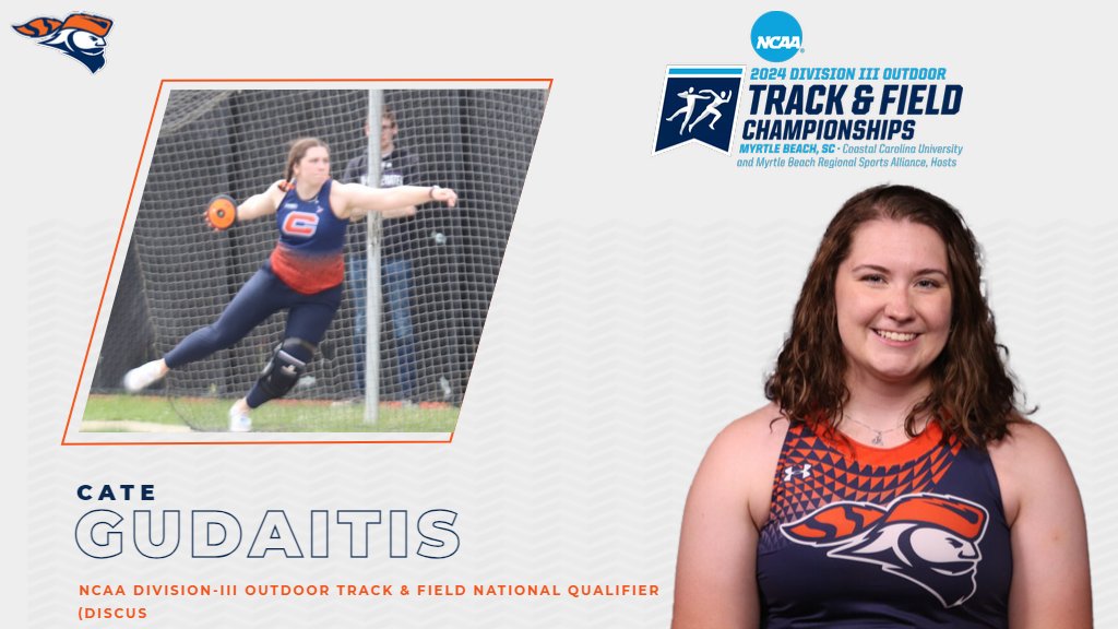 Congratulations to Grad Student Cate Gudaitis on qualifying for next weekend's @NCAADIII Outdoor Nationals in Myrtle Beach, S.C. 

This marks Gudaitis' third trip to Nationals. She'll compete in the Discus prelims and finals on Thursday at 3 p.m. #GoodLuck #GoPios