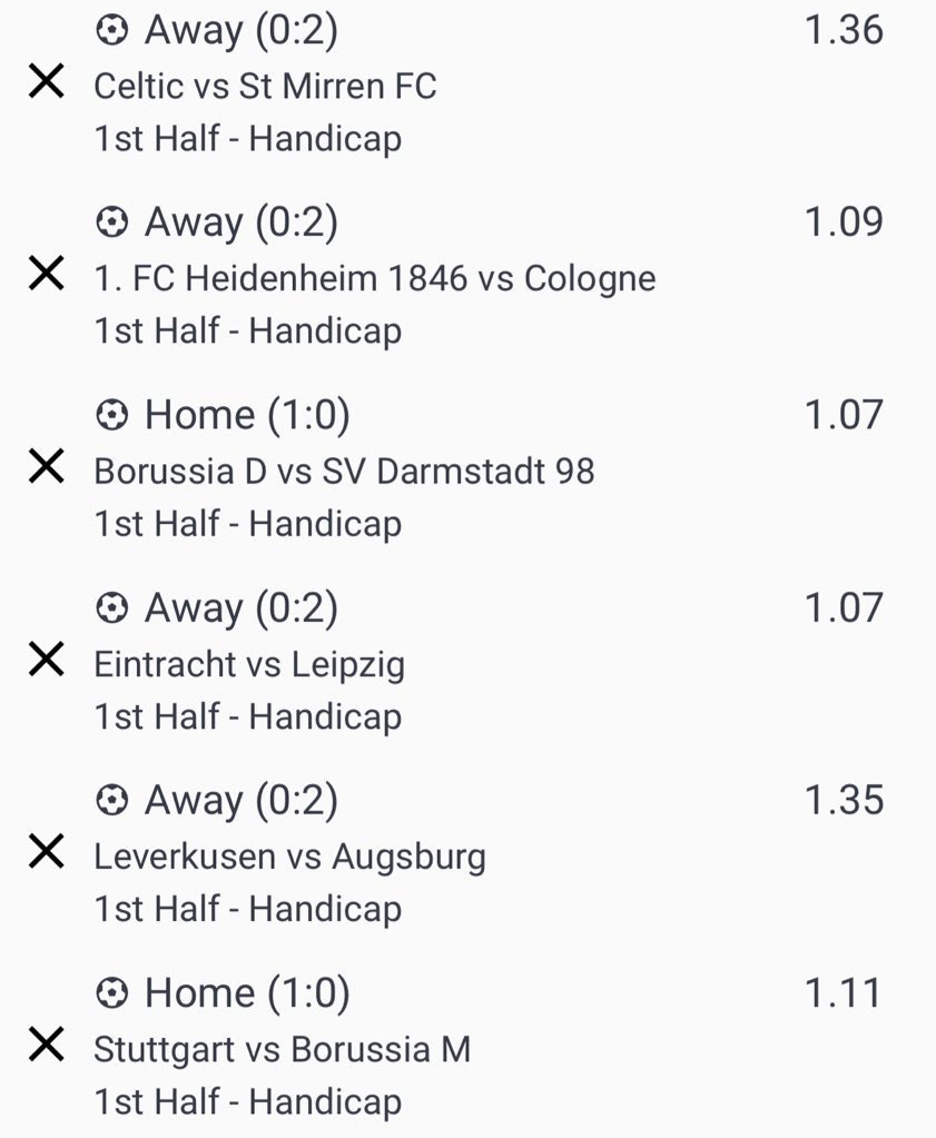Spent hours working on this 100M 1st half handicap..

Let’s achieve our 100 million dream

1st half handicap mega odds processing…. 

If you’re interested  & Tap ❤️Like Button , Follow & Retweet