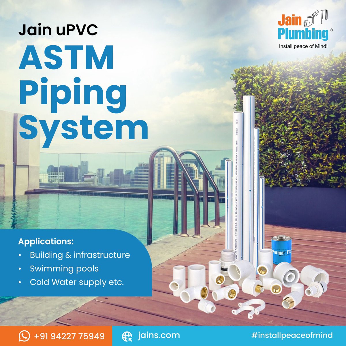 🚰 Upgrade your plumbing standards with Jain Plumbing's uPVC ASTM Piping System! Designed for cold water precision and lead-free purity,  ensuring unmatched durability and strength. Redefine excellence in your plumbing solutions with us!🫧
#jainplumbing #qualityredefined #plumber