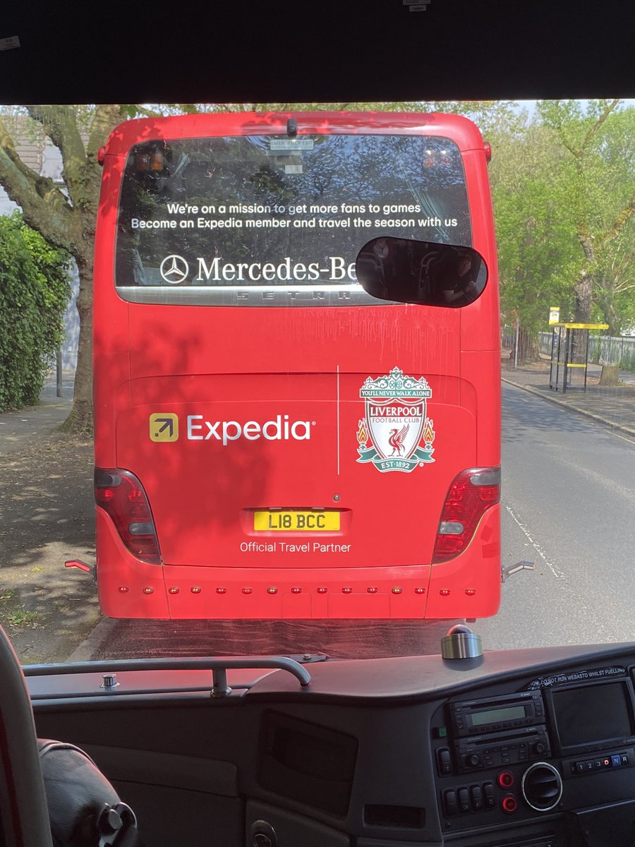 📍Leaving Anfield 
🏟️ Destination Leicester 
#nothingbeatsbeingthere #expedia #LFC #YNWA