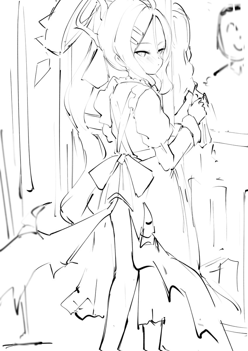 メイドヒナ -ラフ 