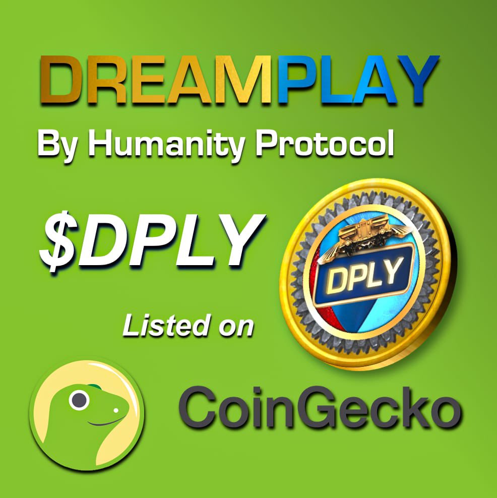 BIG NEWS! We're thrilled to announce that $DPLY is now listed on CoinGecko. #Dreamland #crypto #DPLY