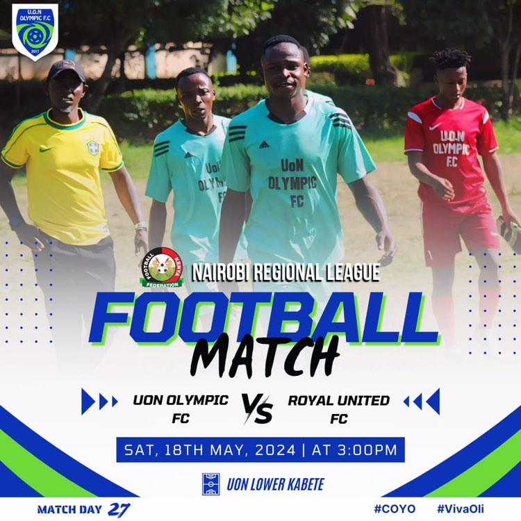 NYUMBANI 🌹
Come watch us play ⚽

#COYO
#VivaOli