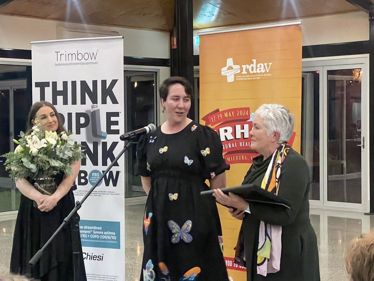 Dr Sue Harrison awarded RDAV Life Membership in recognition of her service, leadership and advocacy in support of rural doctors and rural and remote communities across Victoria and Australia. #VRHC24 @RuralDoctorsAus @ACRRM @RWAVictoria