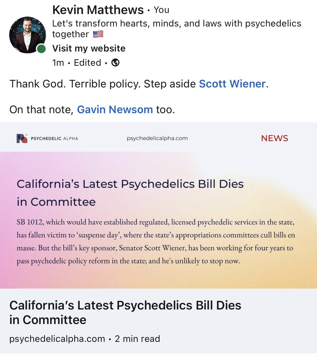 psikev's tweet photo. Decriminalize first. It’s time for @Scott_Wiener and @GavinNewsom to step aside. https://t.co/qPKlPfvBdP