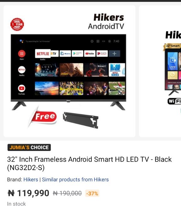 Queen17_mary's tweet image. Ready for a TV 📺 upgrade? Discover jaw-dropping deals on the latest models! Click 👇

 kol.jumia.com/s/Q7kx75B
now to unlock unbeatable savings and elevate your viewing experience.

 #TVUpgrade #DealsOfTheDay #Jumiakolprogram #JumiaNigeria #bestbrands #Saturday #appliance