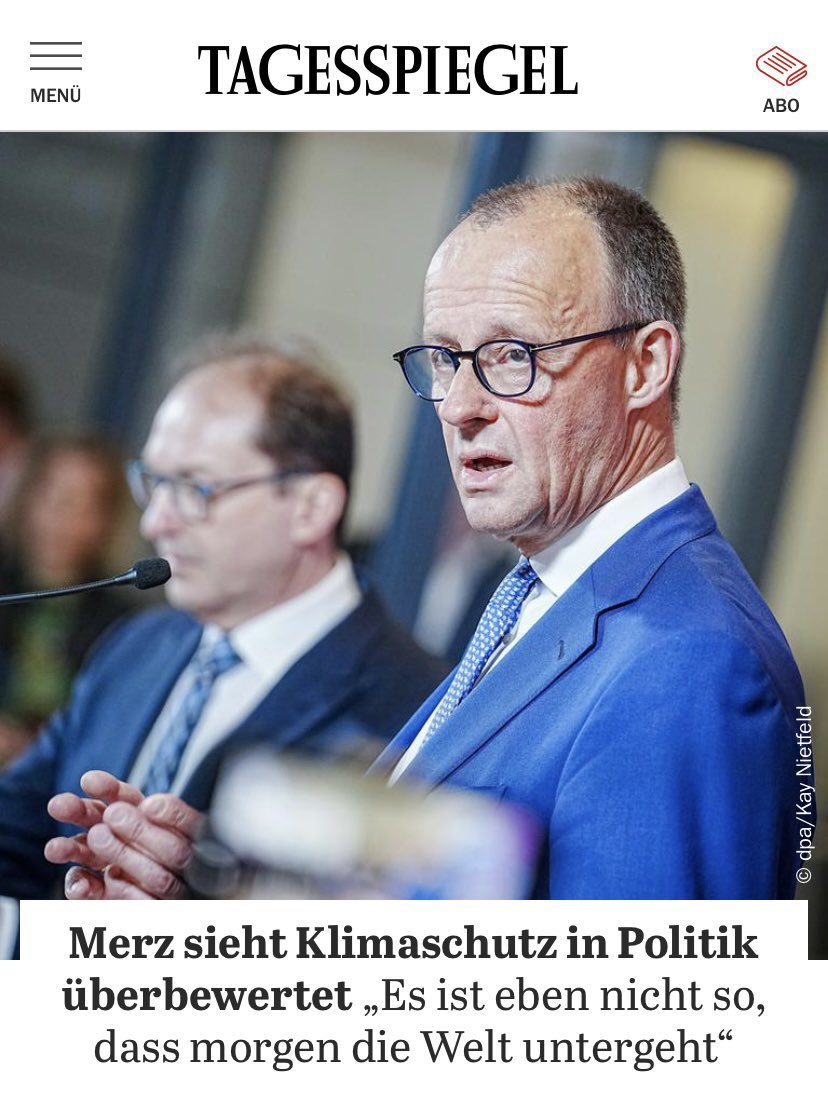 Gut, im #Saarland ist jetzt eine Fläche überflutet, die etwa so groß wie das Saarland ist, aber ich frage Sie, soll man, weil dort für die Menschen gerade die Welt untergeht, Erde wegrutscht und Häuser einstürzen, nun wirklich in Klimapanik geraten, liebe Bürger*innen?#Hochwasser