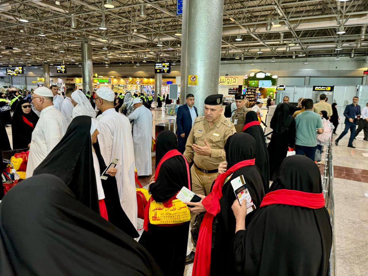 🔴بالصورة 
انطلاق اول رحلة جوية لحجاج بيت الله الحرام عبر مطار النجف الاشرف الدولي