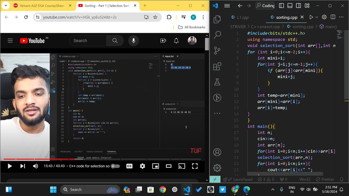 RaviKumar189815's tweet image. 🚀Day 06 of #75DaysOfDSA Challenge!🚀
I&apos;m excited to report my achievements from today&apos;s challenges! 🎉 Today, I learned Sorting Algorithm.
@striver_79