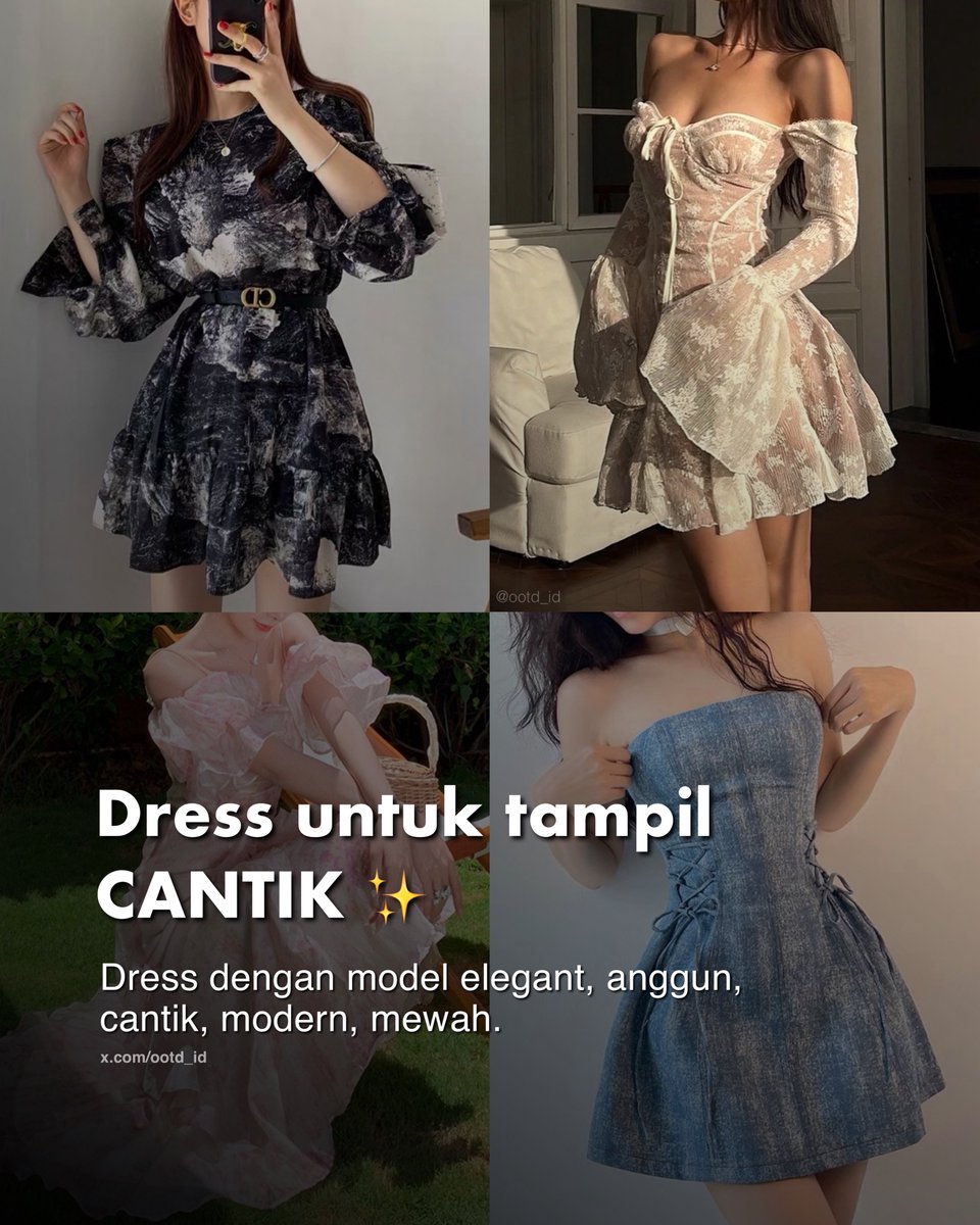 Rekomendasi Dress untuk tampil cantik dan elegant 🫶🏻

— a thread