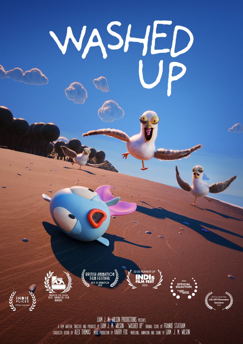 LiamJMWilson's tweet photo. Thanks to everyone who's watched Washed Up this weekend! I'm so happy with the response to the film! If you've not watched it yet, you can find it here: https://t.co/86VNIfIxfP #WashedUp #indiefilm #shortfilm #animatedfilm https://t.co/csLUQfW6gT