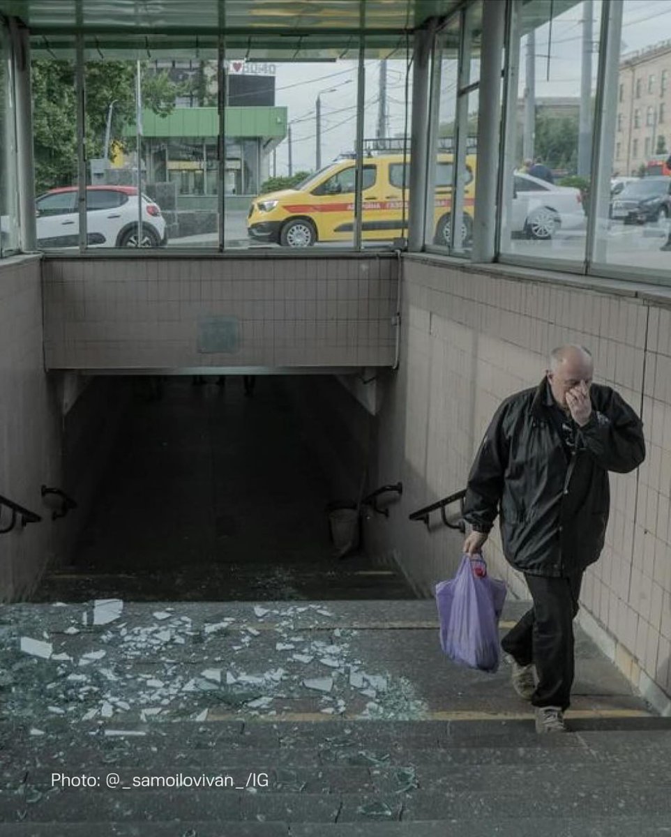 A photo from one day in Kharkiv, which Russia destroys every day.