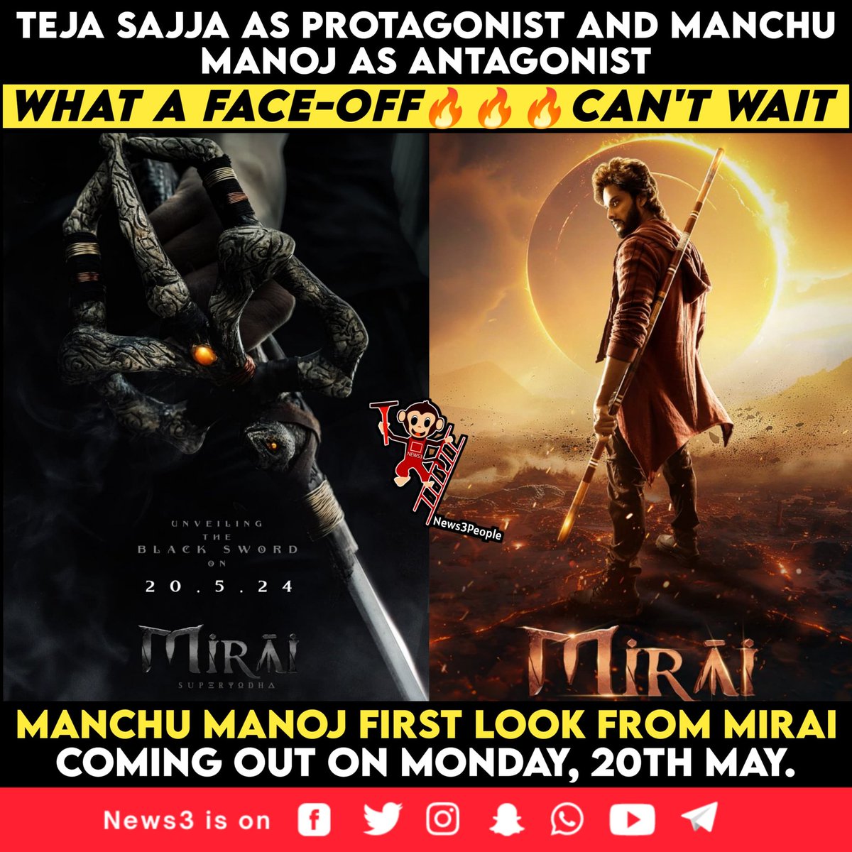 #ManchuManoj as Antagonist in #Mirai Movie 💥💥💥

#TejaSajja