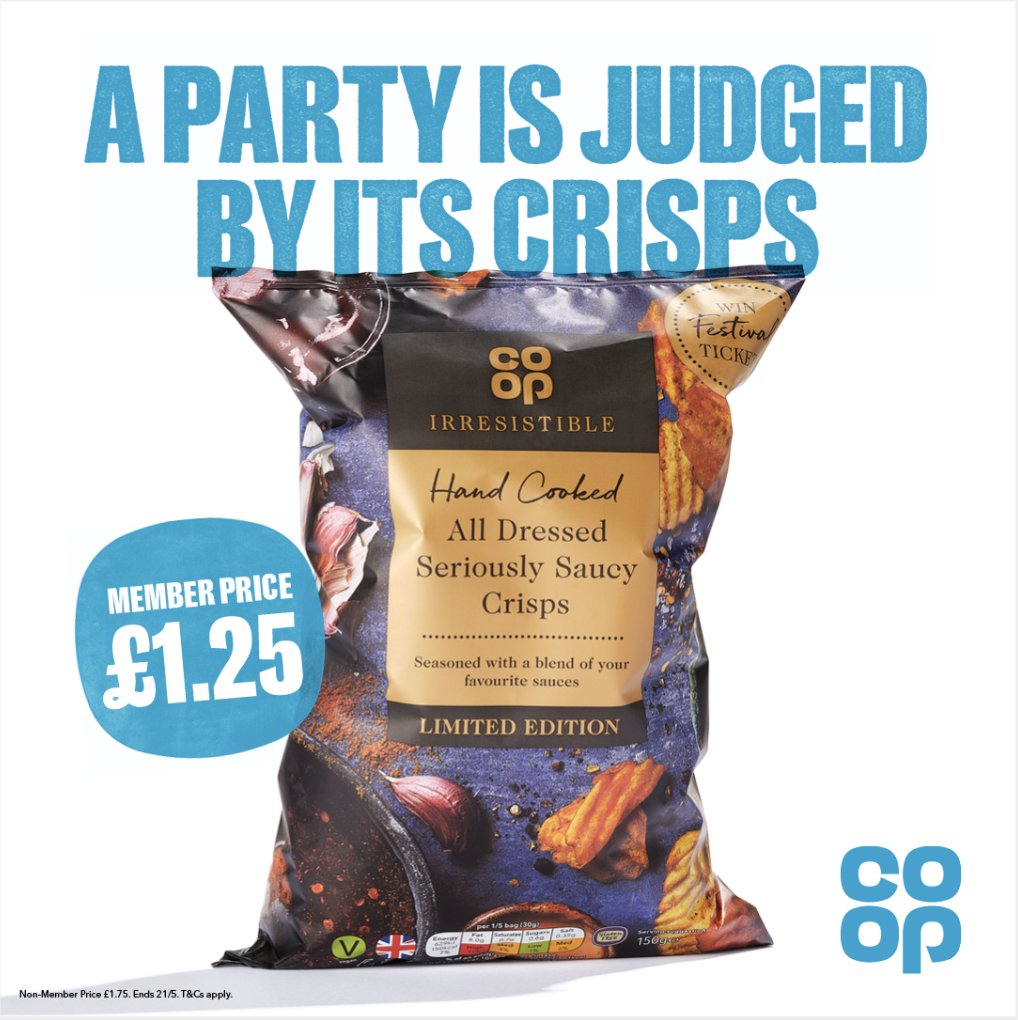 Co-op have done it again! The new All Dressed Seriously Saucy crisps are part of the @coopuk summer range and available in store now! 😍