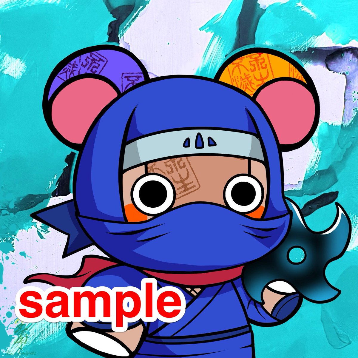 psychopassnote's tweet image. 書アートNFTがshinoviに参戦🥷

今回限定のオリジナル忍者くまにて❗️🧸