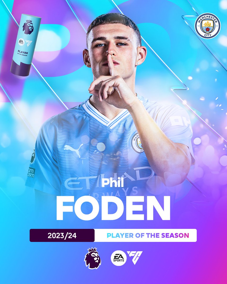 🥁 Give it up for your @EASPORTSFC Player of the Season... ✨ Phil Foden ✨ #PLAwards | @ManCity