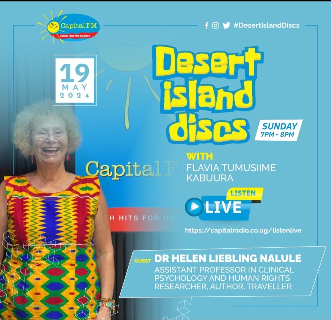 This Sunday on #DesertIslandDis is Dr Hellen Liebling Nalule @CapitalFMUganda . Miss not