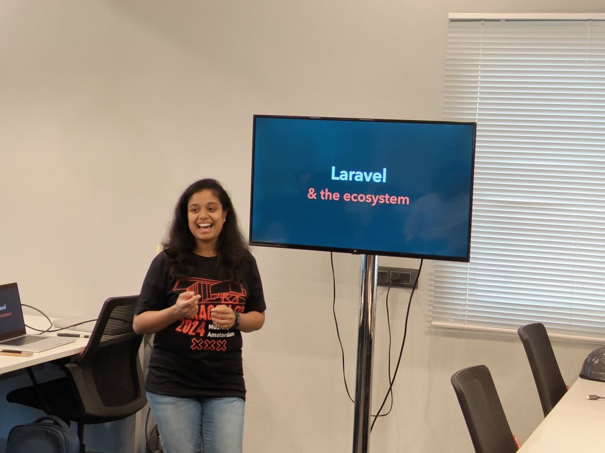 LaravelBLR's tweet image. And we have started with our meet-up.
@shrutibalasa welcoming everyone at @trymirrar who has sponsored the office space at #bangalore for our #laravellive
Thanks to @lalitvijay
@LaraconIN @LaravelDelhi @laravel_pune @LaravelPB