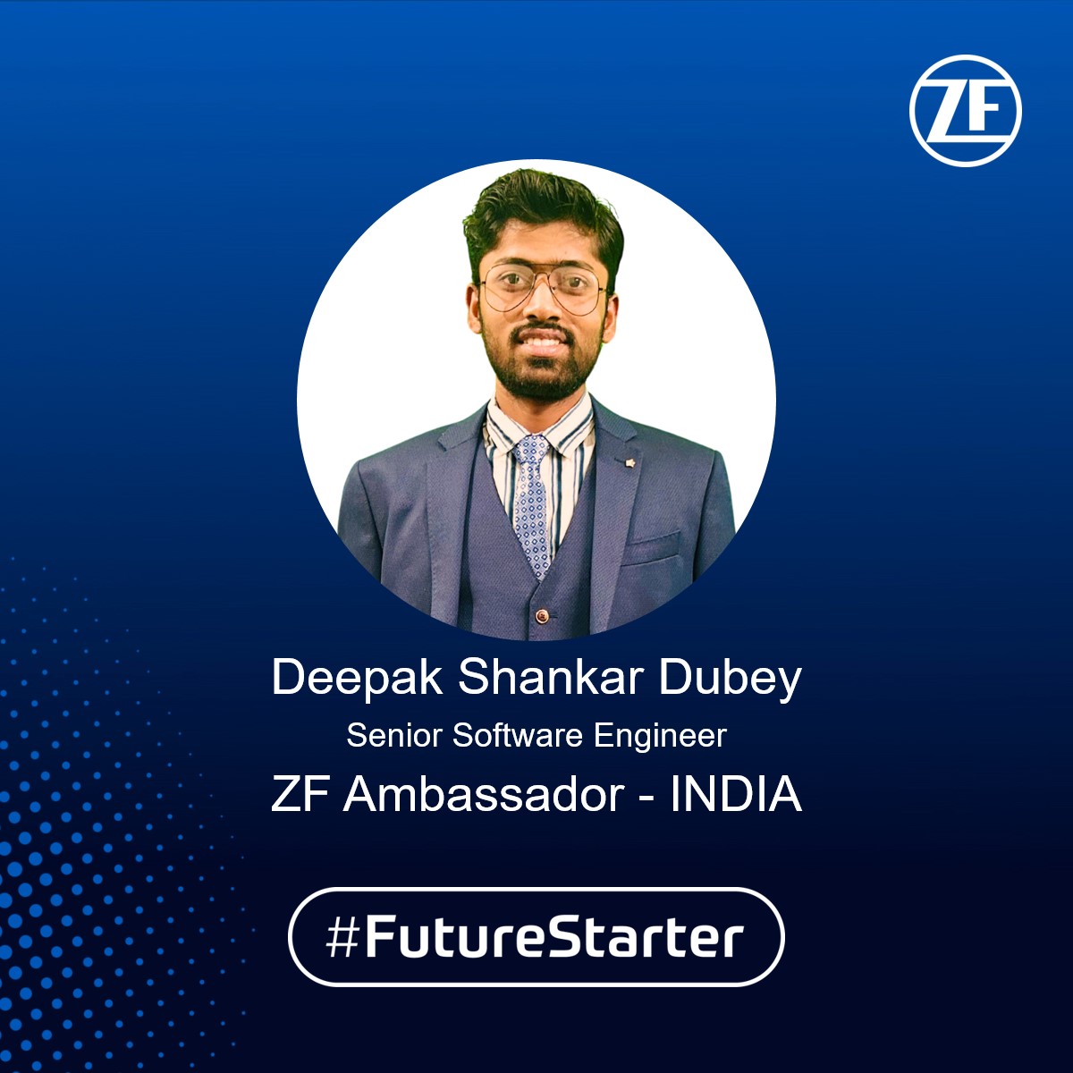 I'm thrilled to announce that I've been selected as the global ambassador for <a href="/ZF_Group/">ZF Group</a>. With a presence in 𝐨𝐯𝐞𝐫 30+ 𝐜𝐨𝐮𝐧𝐭𝐫𝐢𝐞𝐬 𝐚𝐧𝐝 𝐚 𝐰𝐨𝐫𝐤𝐟𝐨𝐫𝐜𝐞 𝐨𝐟 165𝐤+ 𝐞𝐦𝐩𝐥𝐨𝐲𝐞𝐞𝐬 𝐰𝐨𝐫𝐥𝐝𝐰𝐢𝐝𝐞, it's an honor to represent such a prestigious organization.