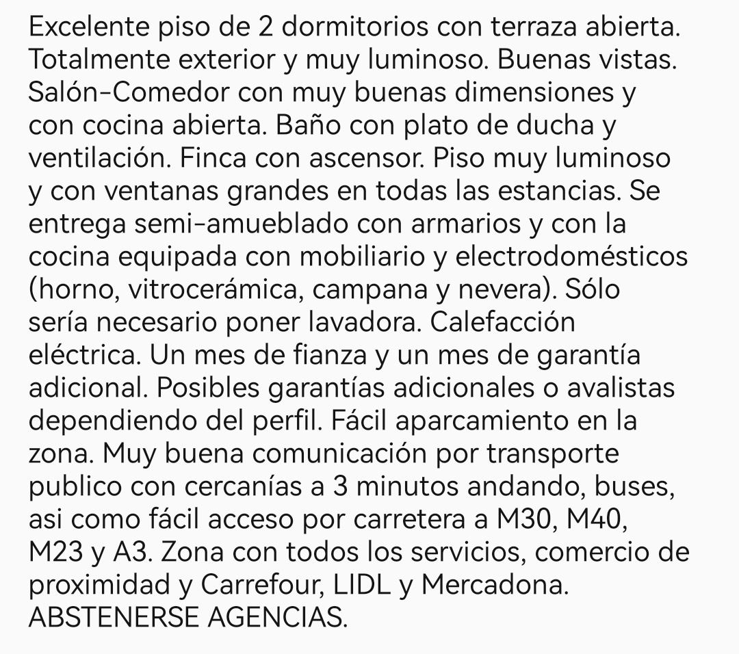⚠️RT para salvar una vida: Si hay alguien buscando piso en madrid, que NO se mude aquí. Mi novia y yo estuvimos viviendo aquí y de lo mal reformado que está se cae a cachos, literal (las fotos engañan) y luego encima el cabronazo del casero se quiso quedar con la fianza 🧵: