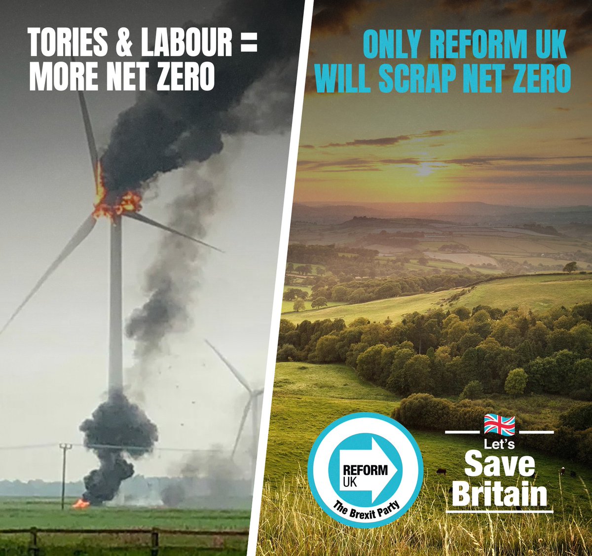 🚨Net Zero = Net Stupid. 🚫Only Reform UK will scrap ALL of Net Zero.