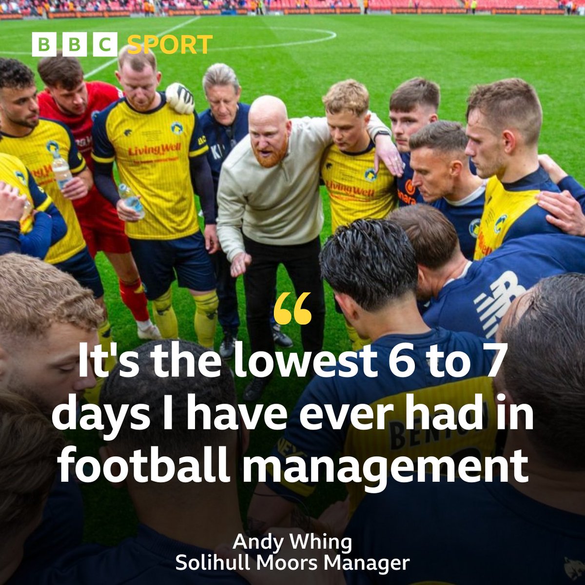Hear from the former Sky Blues manager and current Solihull Moors manager Andy Whing after he spoke to @RobGurneyOnAir & @cliveeakin in the week on the recent defeats at Wembley. Listen here: bbc.in/44TT4un