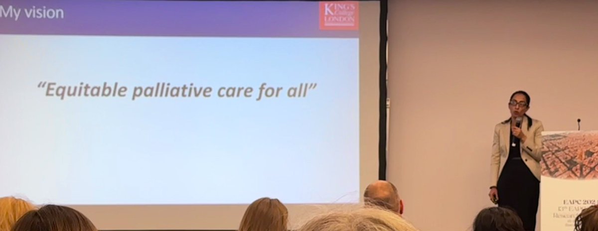 <a href="/SBajwah/">Sabrina Bajwah 💙</a> - “Through inequality and pain I have found passion and purpose.” 
You are such an inspiration Sabrina. Your bravery in putting your head above the parapet and your commitment is a catalyst for positive change. 
Thank you.
#EAPC2024 <a href="/EAPCvzw/">EAPC VZW</a> <a href="/CSI_KCL/">Cicely Saunders Institute at King's</a>