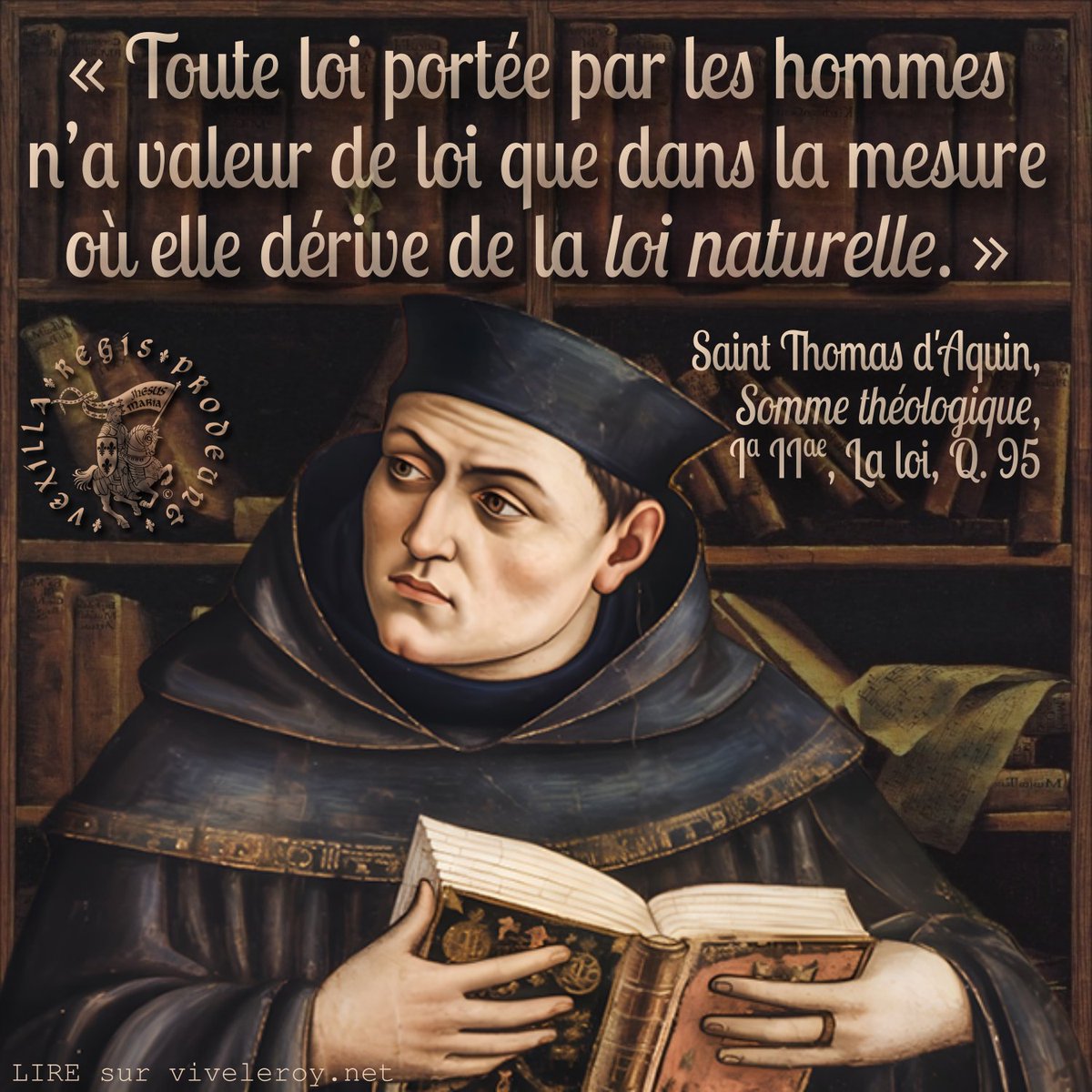 Dans la #modernité la loi émane de l'arbitraire de la volonté du législateur. À l’opposé dans une société traditionnelle la #loihumaine « n’a valeur de loi que dans la mesure où elle dérive de la #loidenature. » #loinaturelle viveleroy.net/la-loi-humaine… #saintthomas #sciencespo