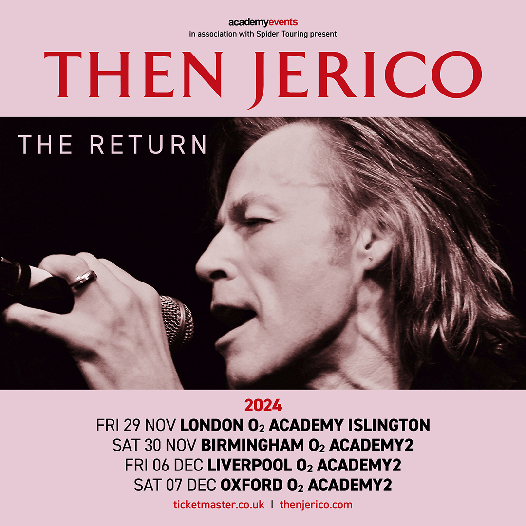 .@THENJERICO will perform all the band’s hit singles, fan favourites and deep cuts from all four of Mark Shaw’s studio albums. 📅 Fri 29 Nov @O2AcademyIsl 📅 Sat 30 Nov @O2AcademyBham 📅 Fri 6 Dec @O2AcademyLpool 📅 Sat 7 Dec @O2AcademyOxford 🎟️👉 amg-venues.com/ZxC650QIIie