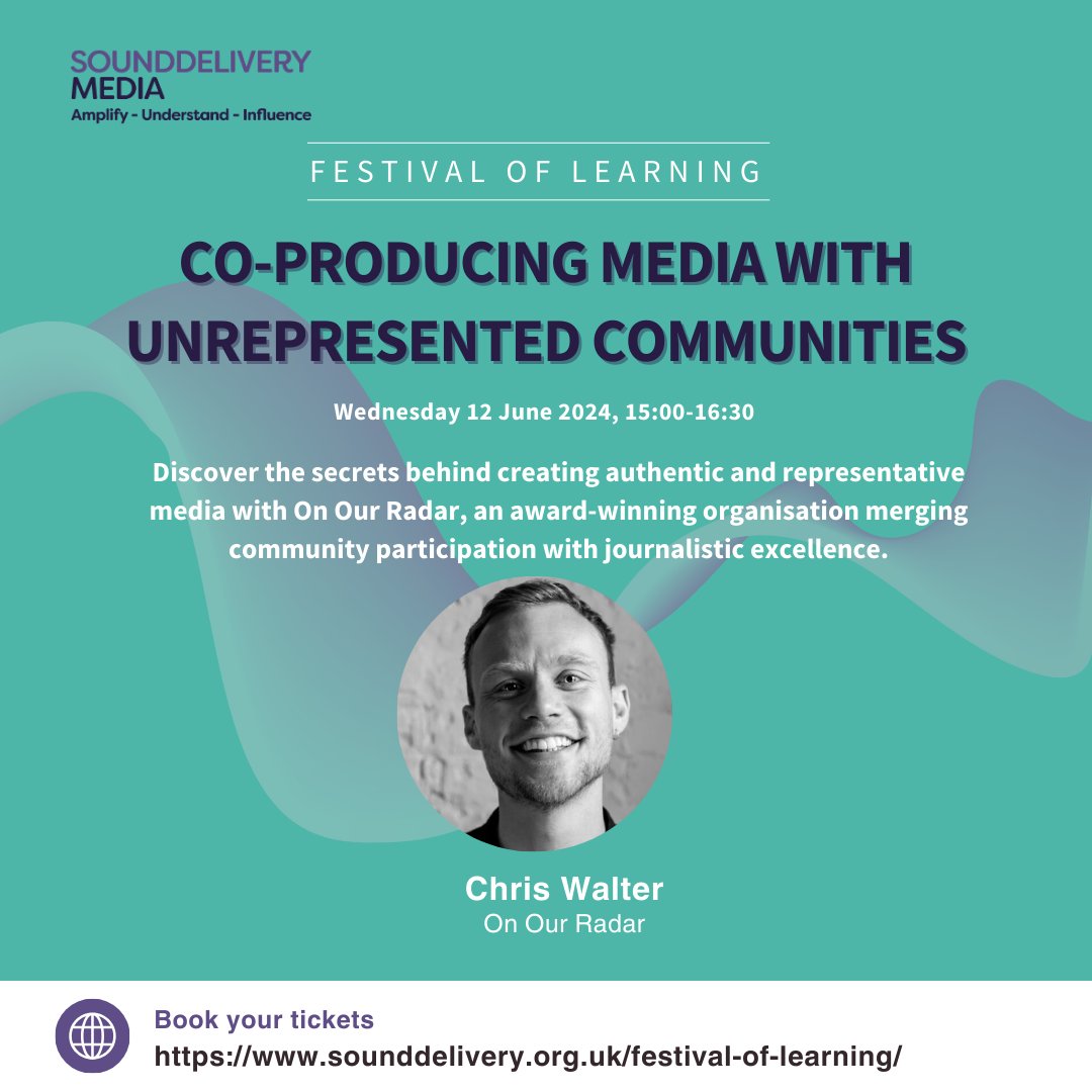 How do we create media that is authentic &amp; representative of communities it seeks to portray?
@ChrisWalter91 <a href="/OnOurRadar/">On Our Radar</a> will be answering just that question in his interactive masterclass at the #SDMFoL.
With less than 4 weeks to go, book your place now! sounddelivery.org.uk/festival-of-le…
