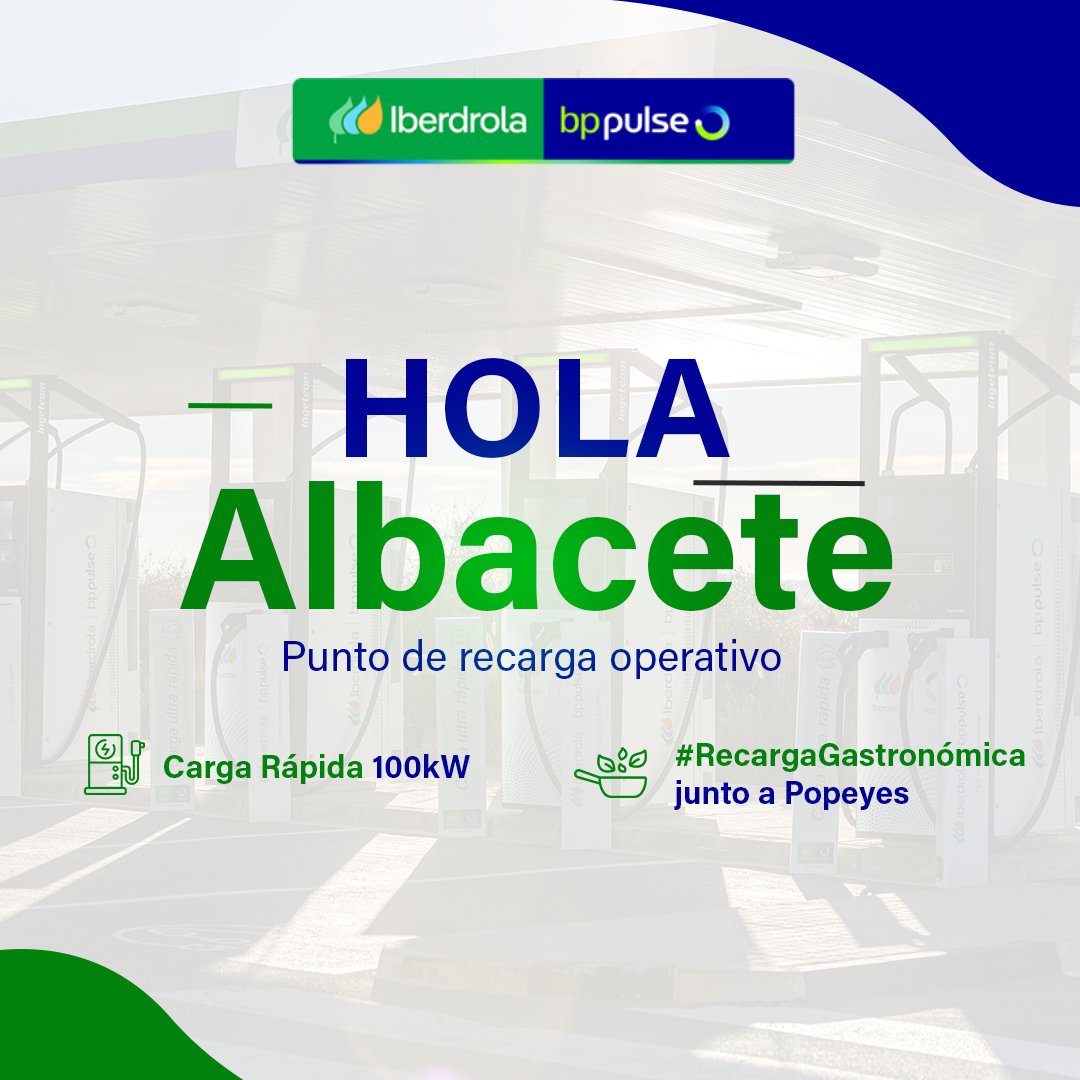 #PuntoDeRecarga | ¡𝐋𝐚 𝐩𝐚𝐫𝐚𝐝𝐚 𝐢𝐝𝐞𝐚𝐥 𝐩𝐚𝐫𝐚 𝐭𝐮𝐬 𝐯𝐚𝐜𝐚𝐜𝐢𝐨𝐧𝐞𝐬 𝐝𝐞 𝐯𝐞𝐫𝐚𝐧𝐨! Si viajas al sur de la península, ya puedes hacer una #RecargaGastronómica en el corazón de la A-3.🚗 ¿Dónde? 📍En Albacete, en el parking de @popeyes_es